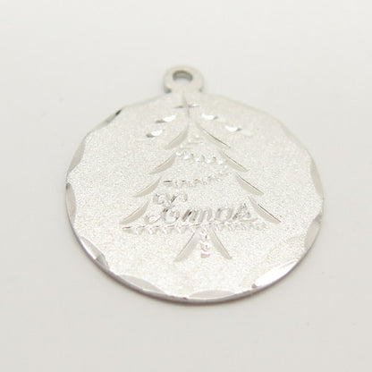 925 Sterling Silver Vintage Spencer "Xmas" Christmas Tree Design Charm Pendant