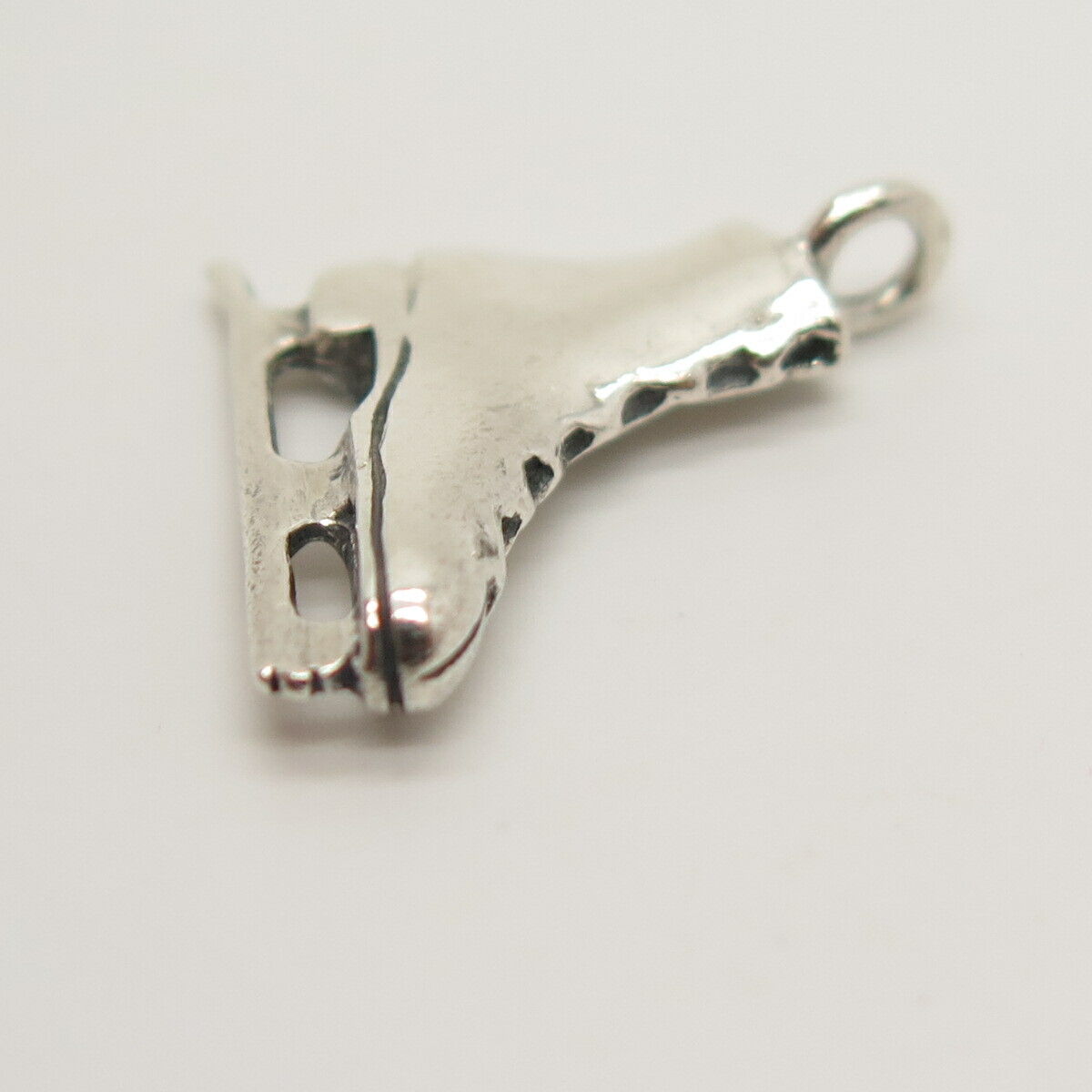 925 Sterling Silver Vintage Peter Stone Ice Skating Shoe Design Charm Pendant