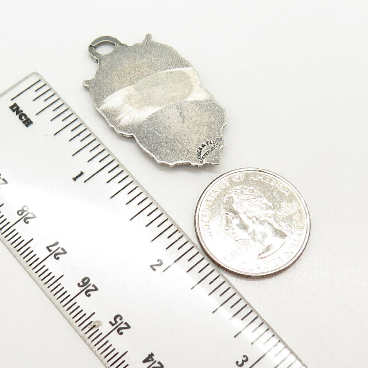 925 Sterling Silver Antique Dieges & Clust "Sunday World Field Day" Pendant