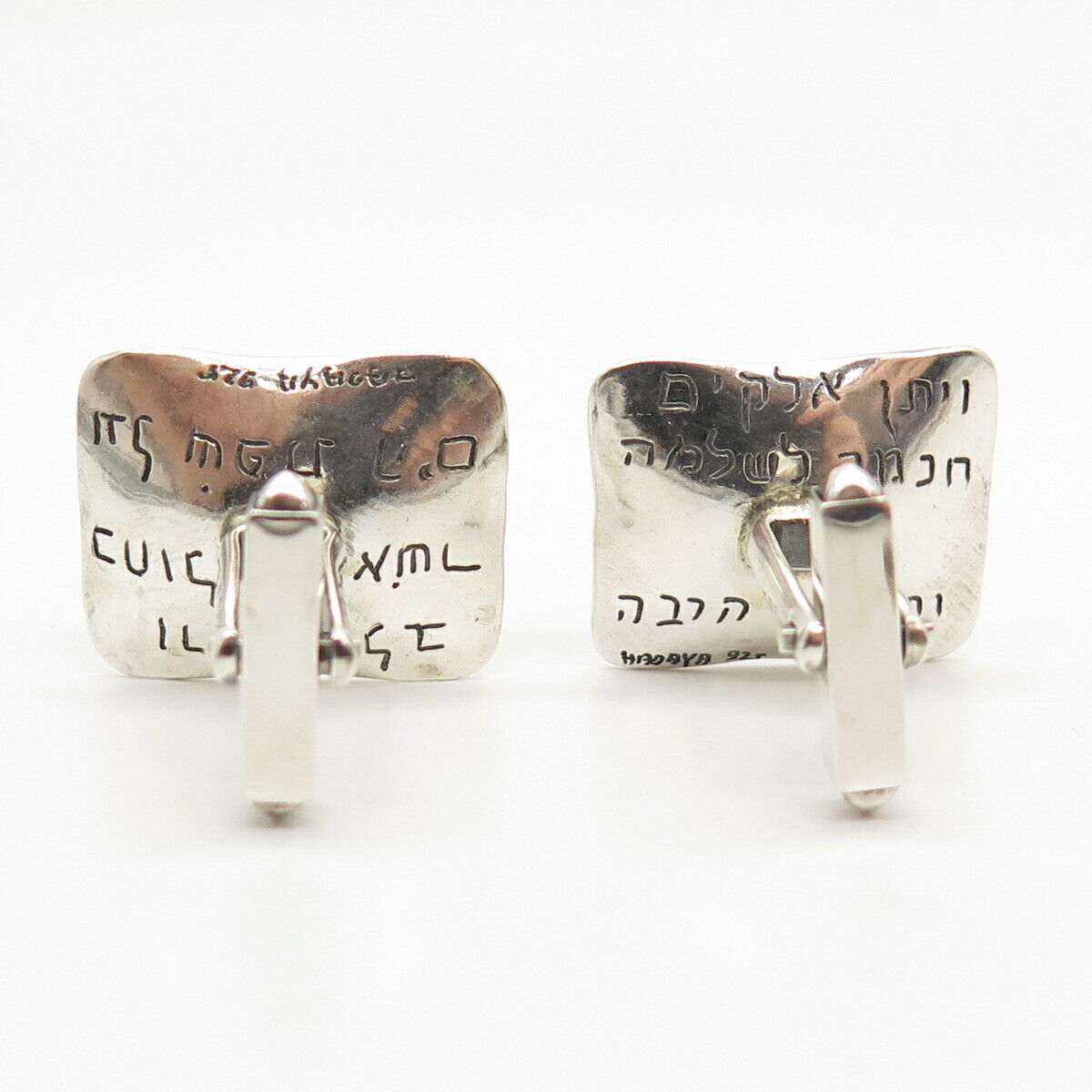 925 Sterling Silver Vintage Brick Design Cufflinks