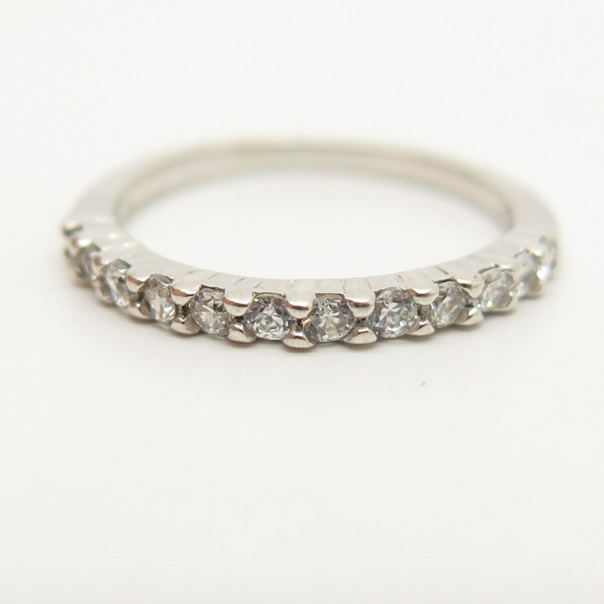 925 Sterling Silver Pave C Z Ring Size 7