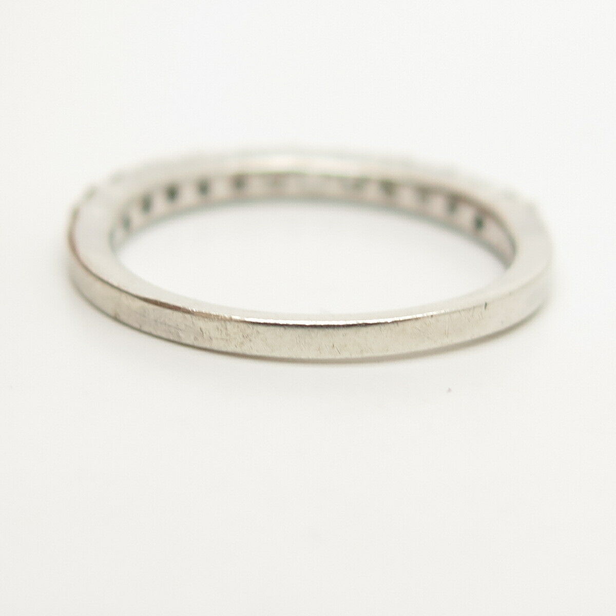 925 Sterling Silver Pave C Z Ring Size 7