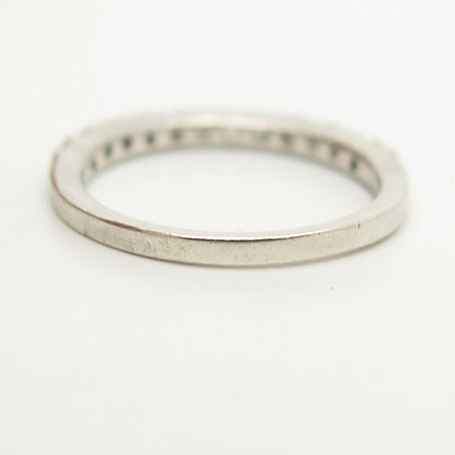 925 Sterling Silver Pave C Z Ring Size 7