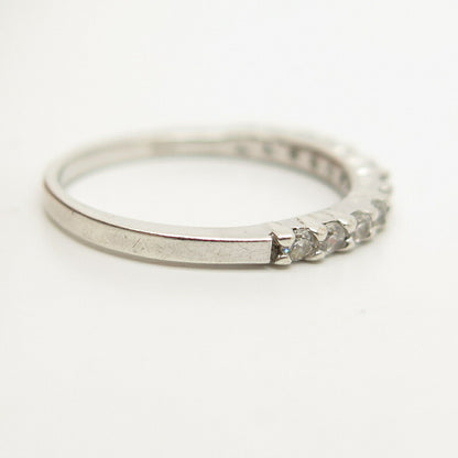 925 Sterling Silver Pave C Z Ring Size 7