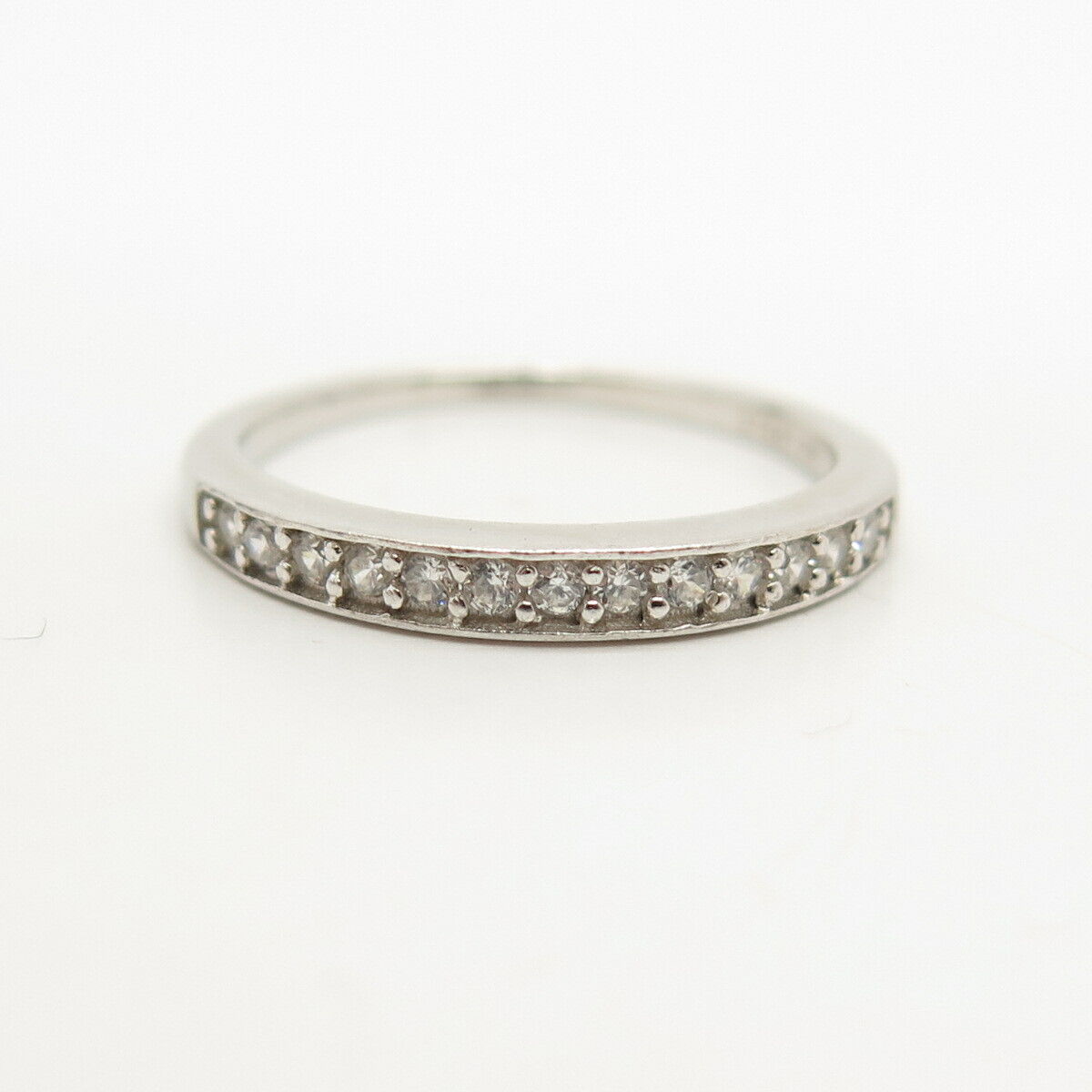 925 Sterling Silver Pave C Z Ring Size 7