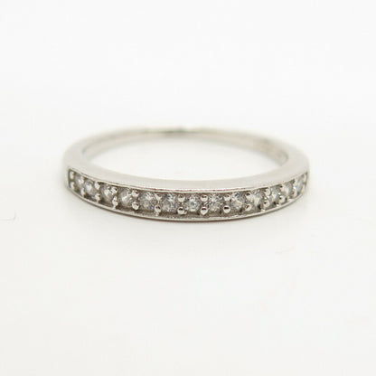 925 Sterling Silver Pave C Z Ring Size 7