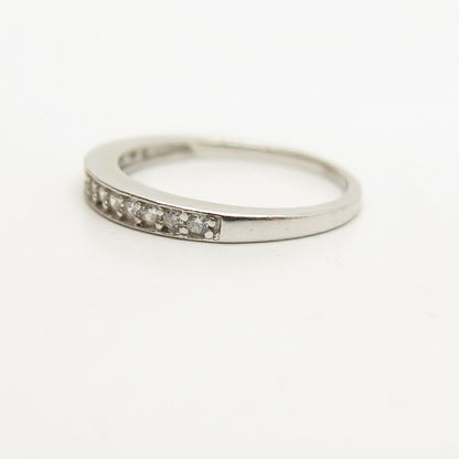 925 Sterling Silver Pave C Z Ring Size 7