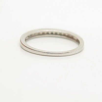 925 Sterling Silver Pave C Z Ring Size 7