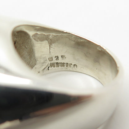 925 Sterling Silver Vintage Mexico Modernist Wide Ring Size 7 1/4