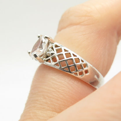 925 Sterling Silver C Z Cage Ring Size 5