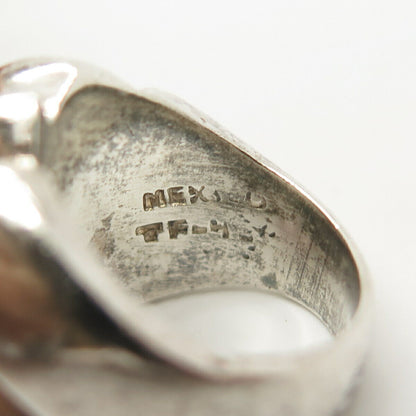 925 Sterling Silver Vintage Mexico Wrinkled Ring Size 5