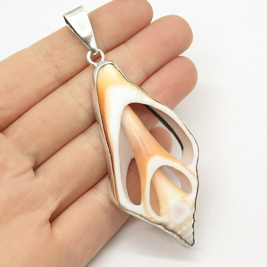 950 Silver Vintage Real Sea Shell Pendant