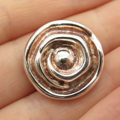 925 Sterling Silver Vintage Swirl / Spiral Slide Pendant