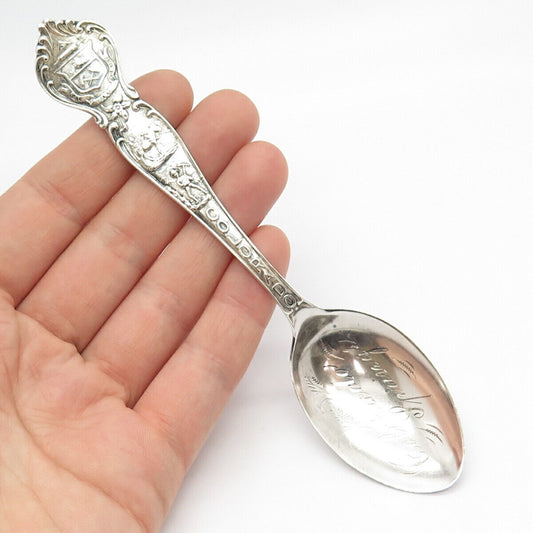925 Sterling Silver Antique "Colorado" Coat of Arms Spoon