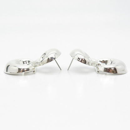 925 Sterling Silver Vintage Mexico Lucky Number "8" Earrings