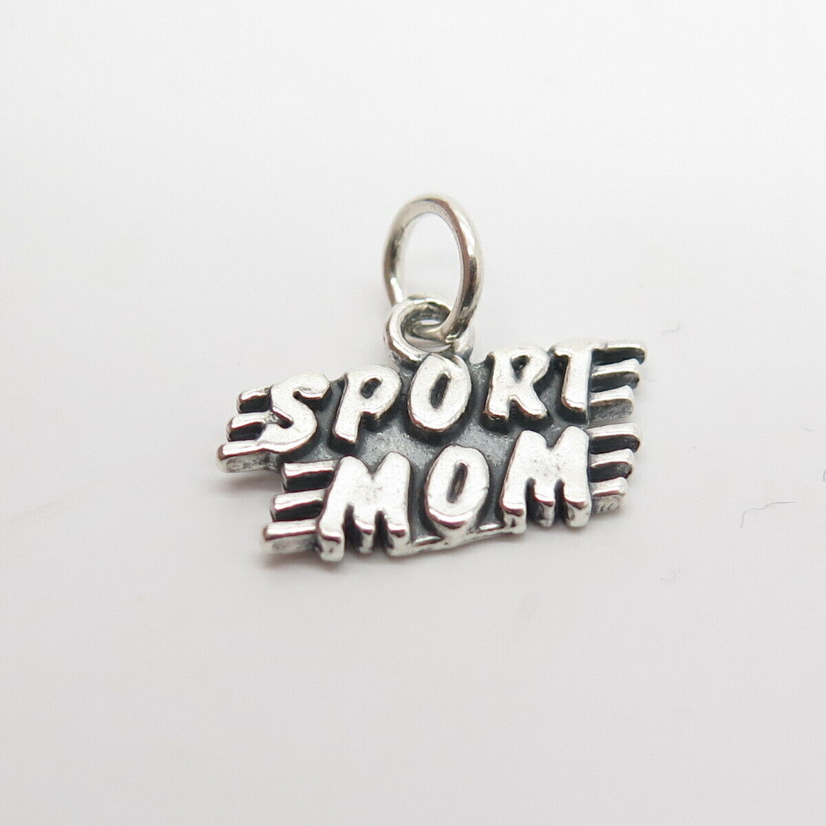 925 Sterling Silver Vintage SJC "Sport Mom" Charm Pendant