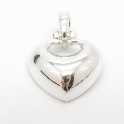 925 Sterling Silver Vintage J. Esposito Heart Pendant