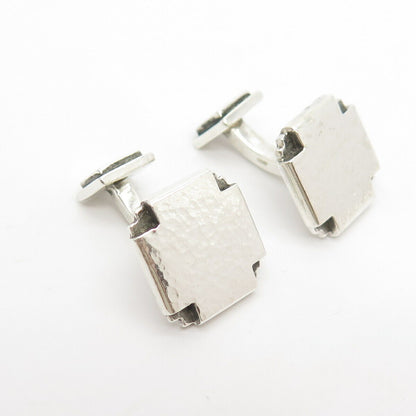 925 Sterling Silver Vintage Hammerd Finish Cufflinks