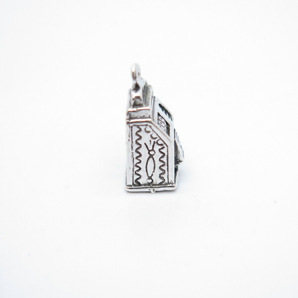 925 Sterling Silver Vintage Slot Machine For Good Luck Charm Pendant