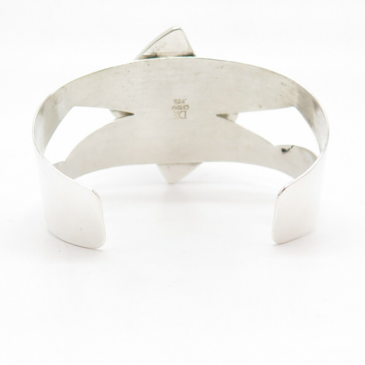 925 Sterling Silver Vintage Jay King Desert Rose Real Lapis Cuff Bracelet 7 1/4"