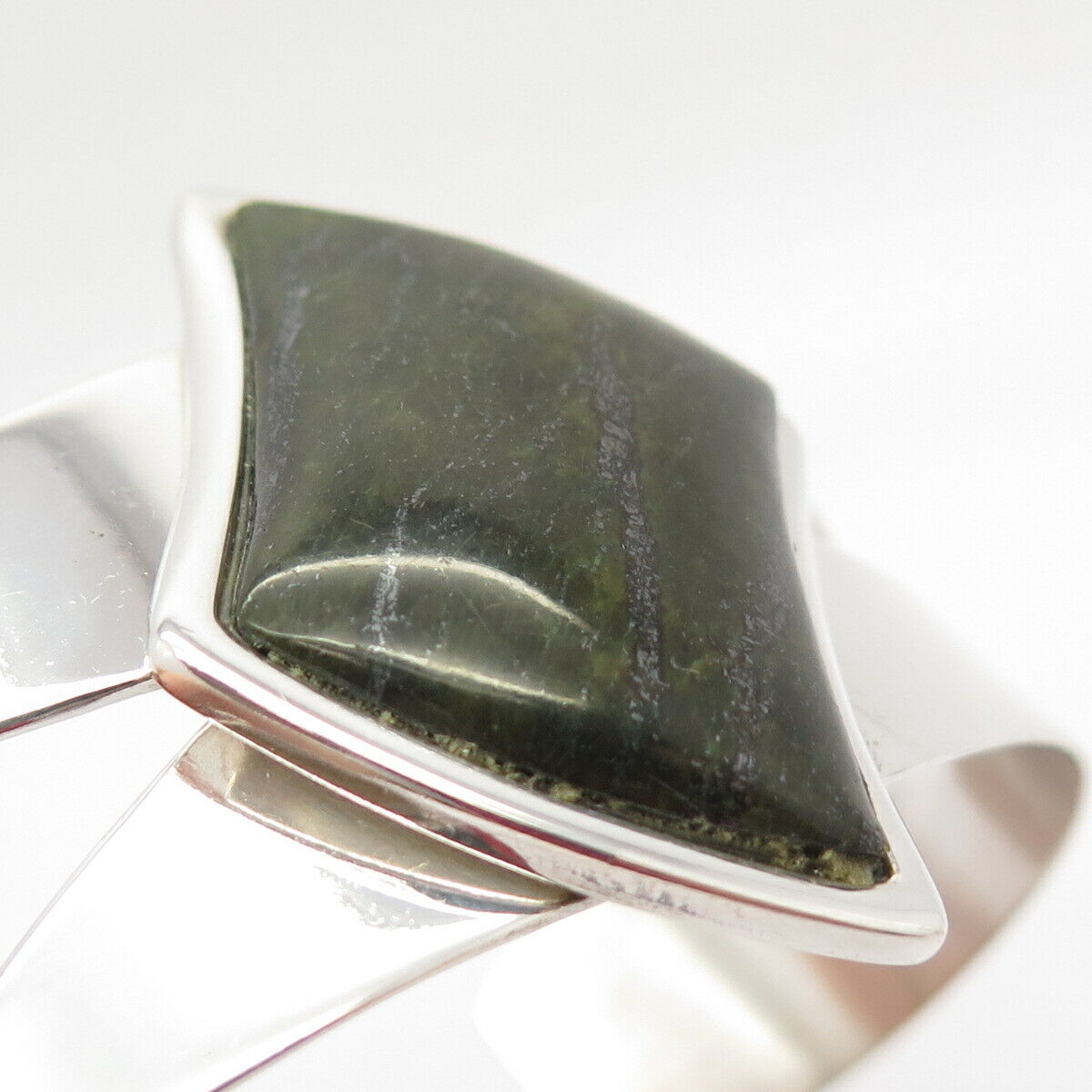 925 Sterling Silver Vintage Jay King Desert Rose Real Lapis Cuff Bracelet 7 1/4"