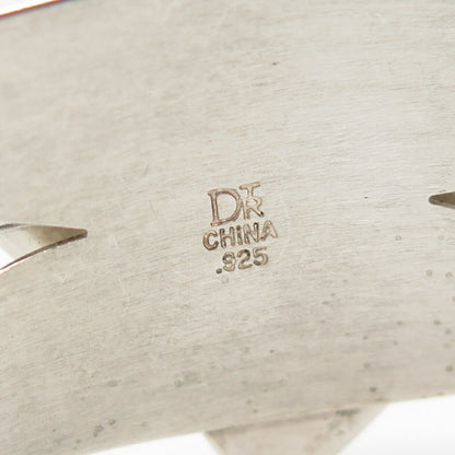 925 Sterling Silver Vintage Jay King Desert Rose Real Lapis Cuff Bracelet 7 1/4"