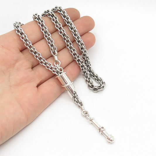 925 Sterling Silver Multi-Rolo Chain Necklace 21"