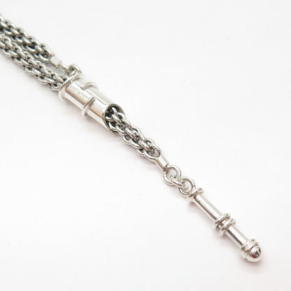 925 Sterling Silver Multi-Rolo Chain Necklace 21"