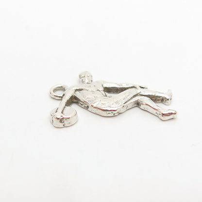 800 Silver Vintage Sportsman Pendant