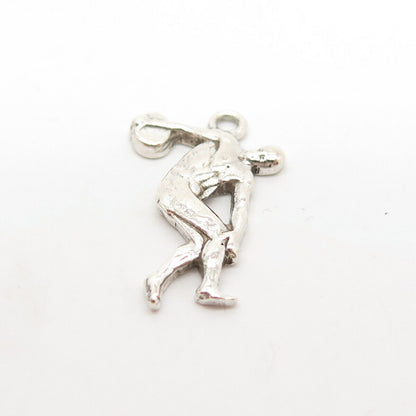 800 Silver Vintage Sportsman Pendant