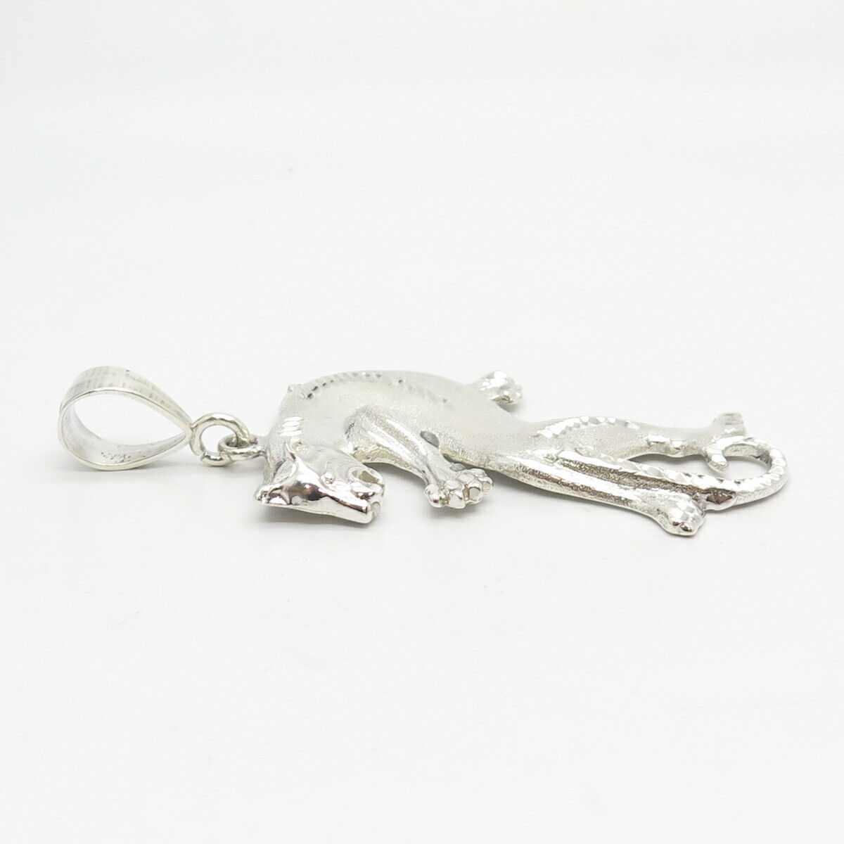 925 Sterling Silver Vintage USA Roaring Pantera Pendant