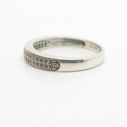 925 Sterling Silver C Z Wedding Band Ring