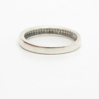 925 Sterling Silver C Z Wedding Band Ring