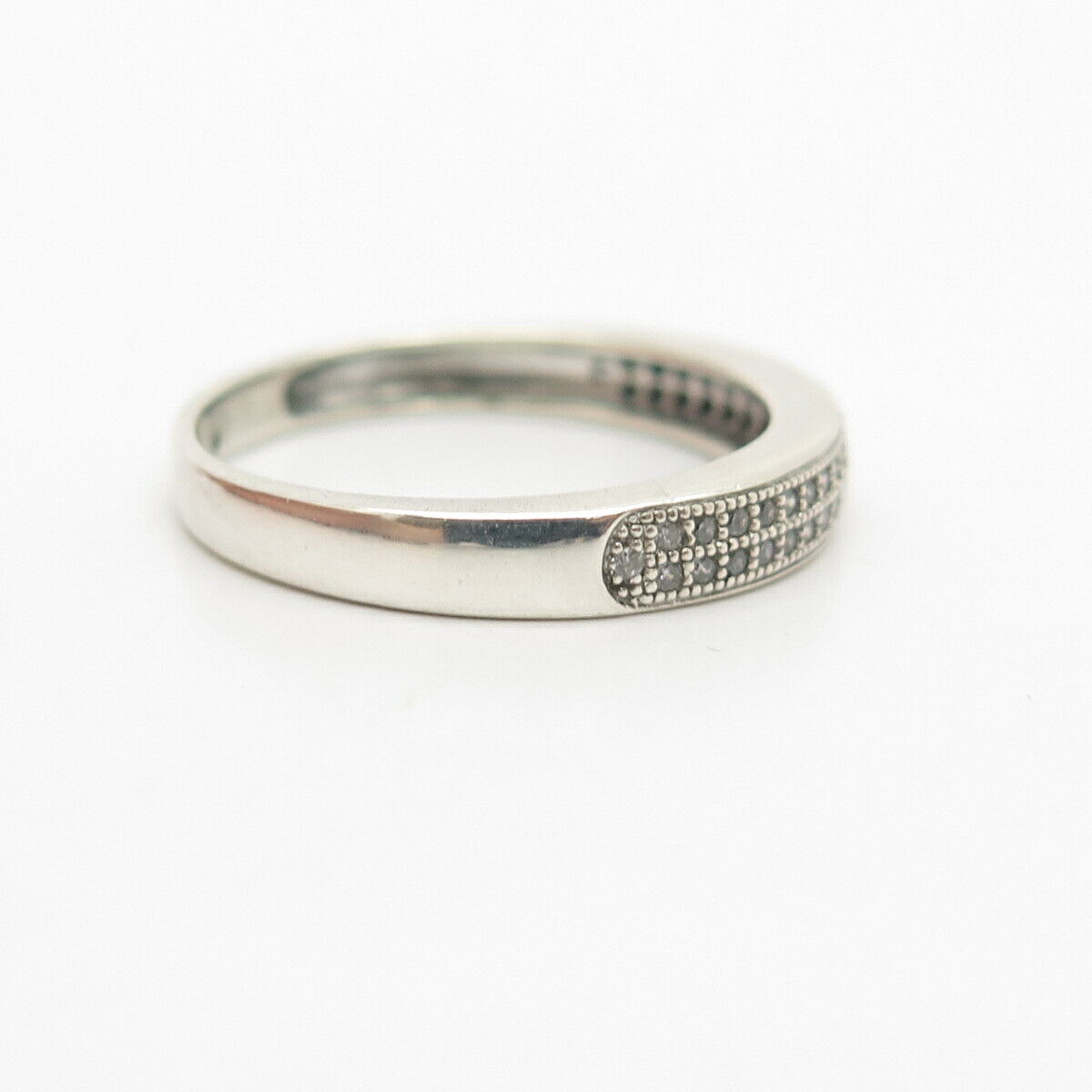 925 Sterling Silver C Z Wedding Band Ring