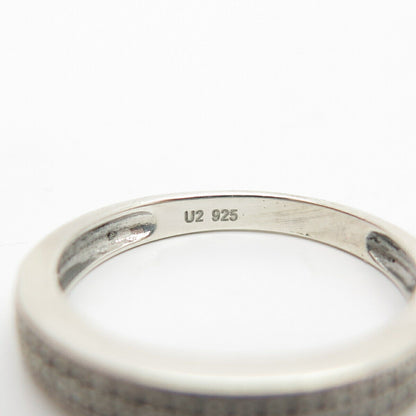 925 Sterling Silver C Z Wedding Band Ring