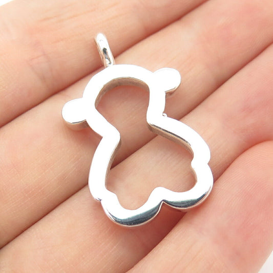 925 Sterling Silver Vintage Bear Pendant