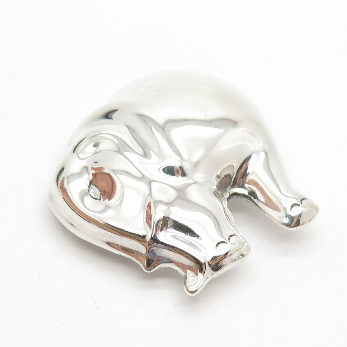 925 Sterling Silver Vintage Mexico Elephant For Good Luck Pin Brooch / Pendant
