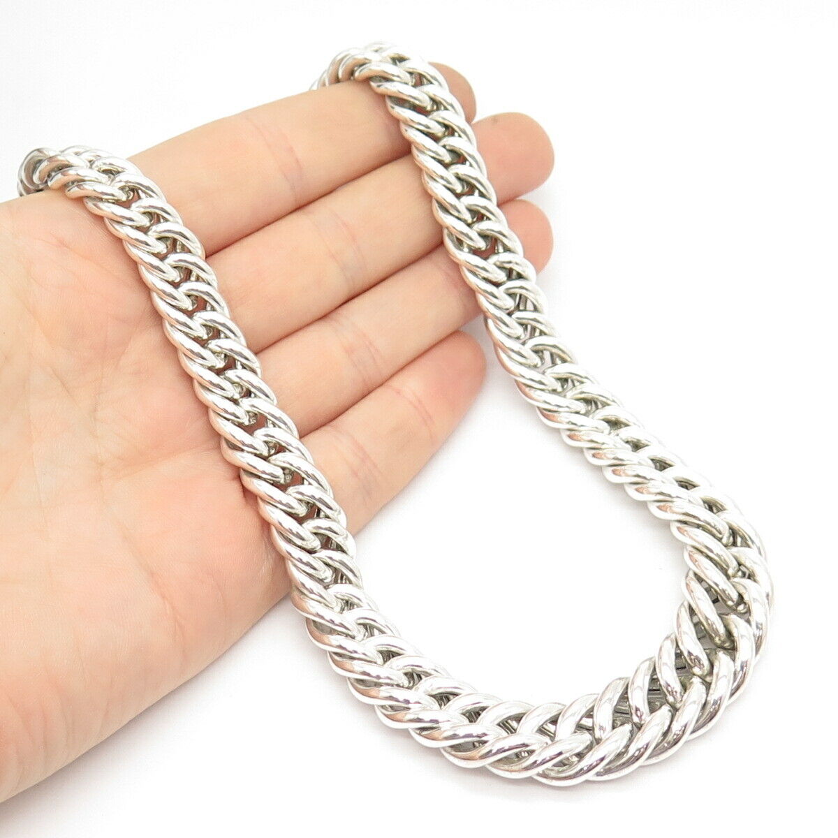 925 Sterling Silver Vintage Cable Chain Necklace 15"