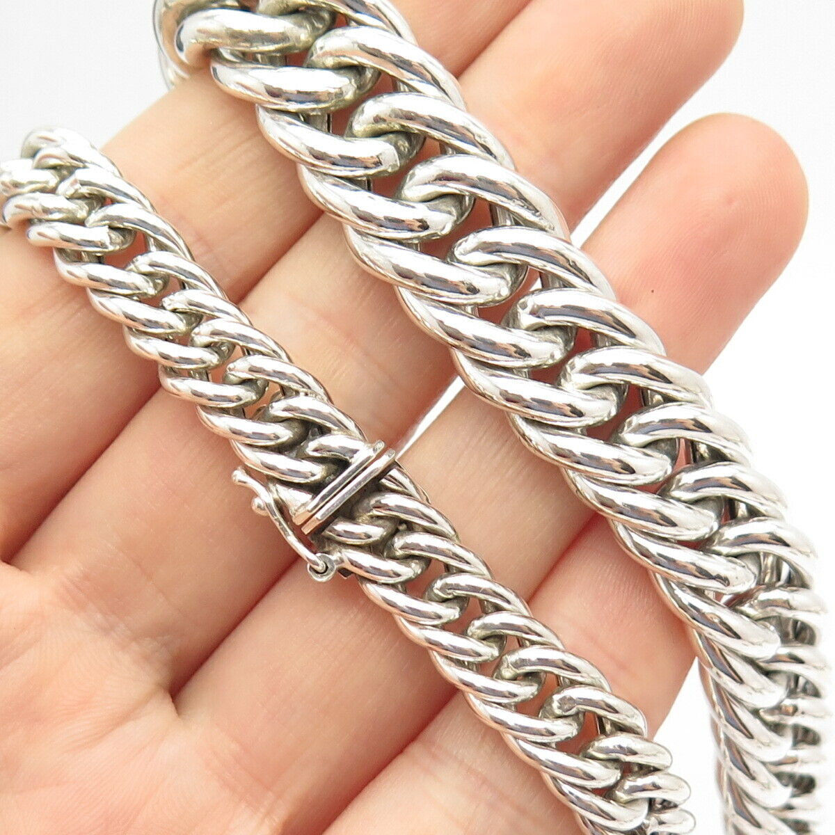 925 Sterling Silver Vintage Cable Chain Necklace 15"
