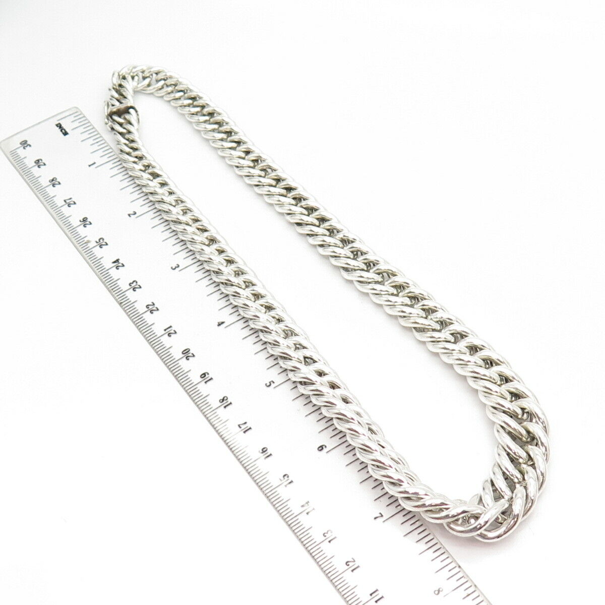 925 Sterling Silver Vintage Cable Chain Necklace 15"