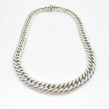 925 Sterling Silver Vintage Cable Chain Necklace 15"