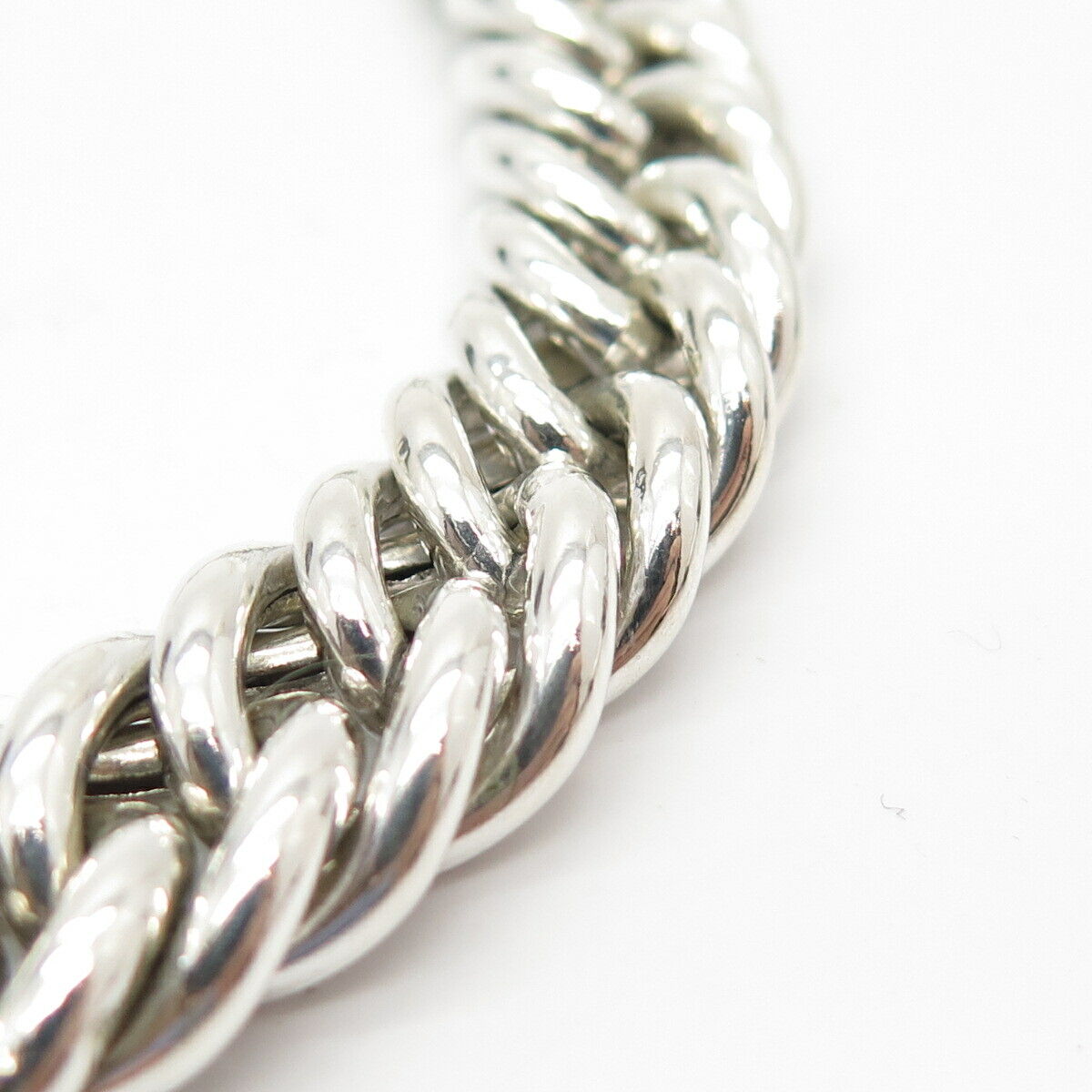 925 Sterling Silver Vintage Cable Chain Necklace 15"