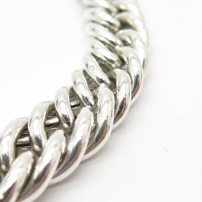 925 Sterling Silver Vintage Cable Chain Necklace 15"