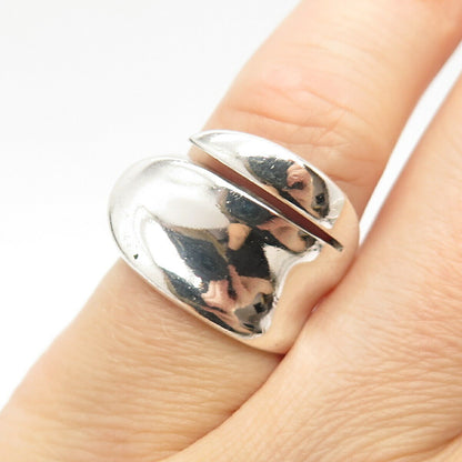 925 Sterling Silver Vintage Modernist Ring Size 5.5