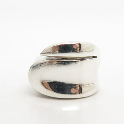 925 Sterling Silver Vintage Modernist Ring Size 5.5