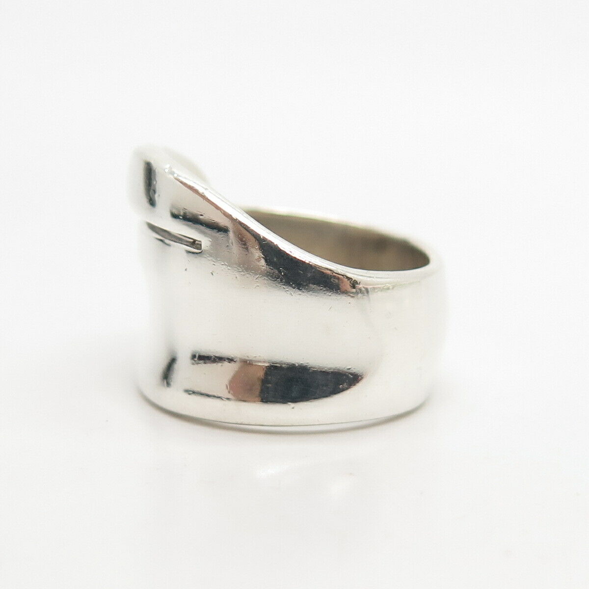 925 Sterling Silver Vintage Modernist Ring Size 5.5