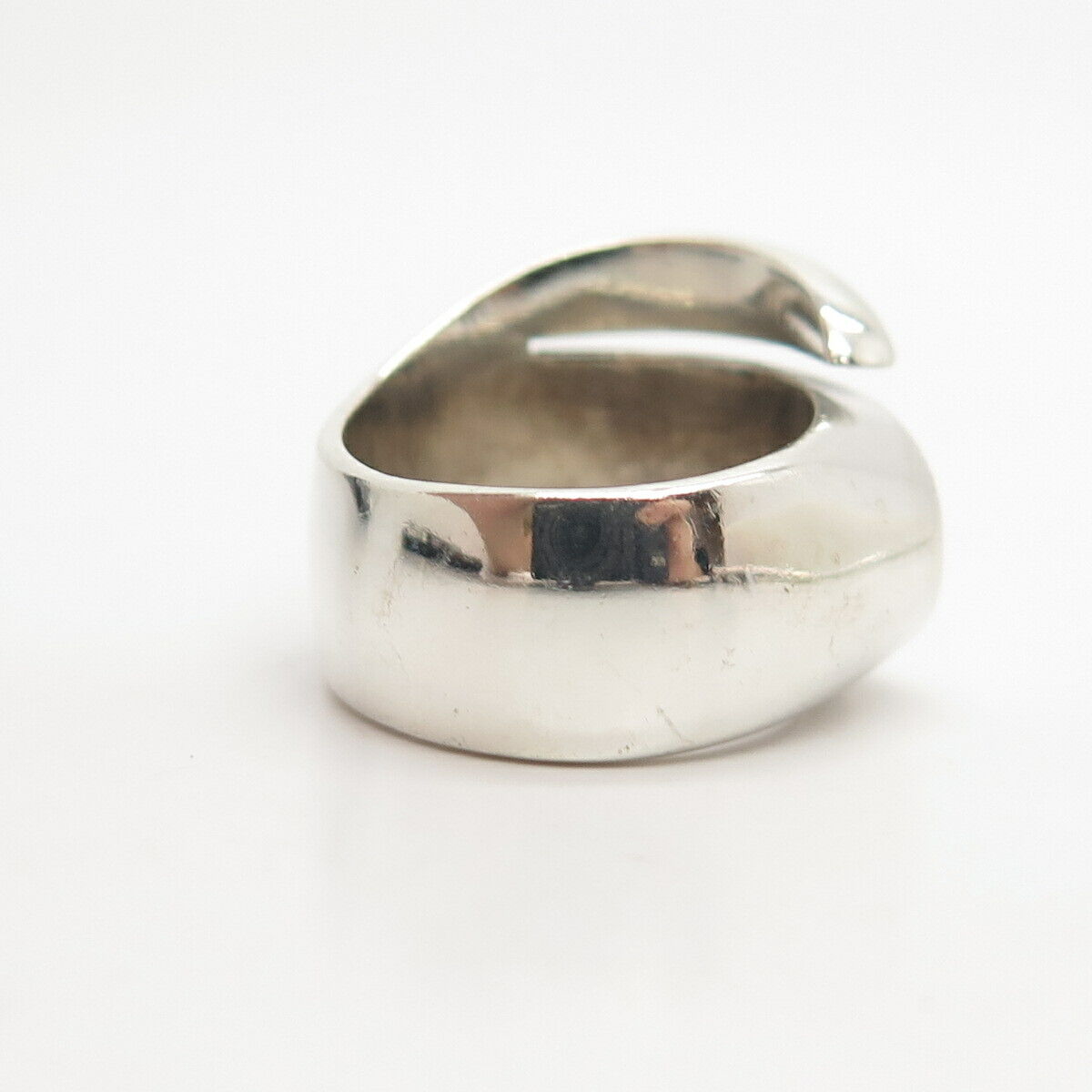 925 Sterling Silver Vintage Modernist Ring Size 5.5