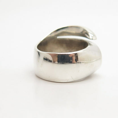 925 Sterling Silver Vintage Modernist Ring Size 5.5