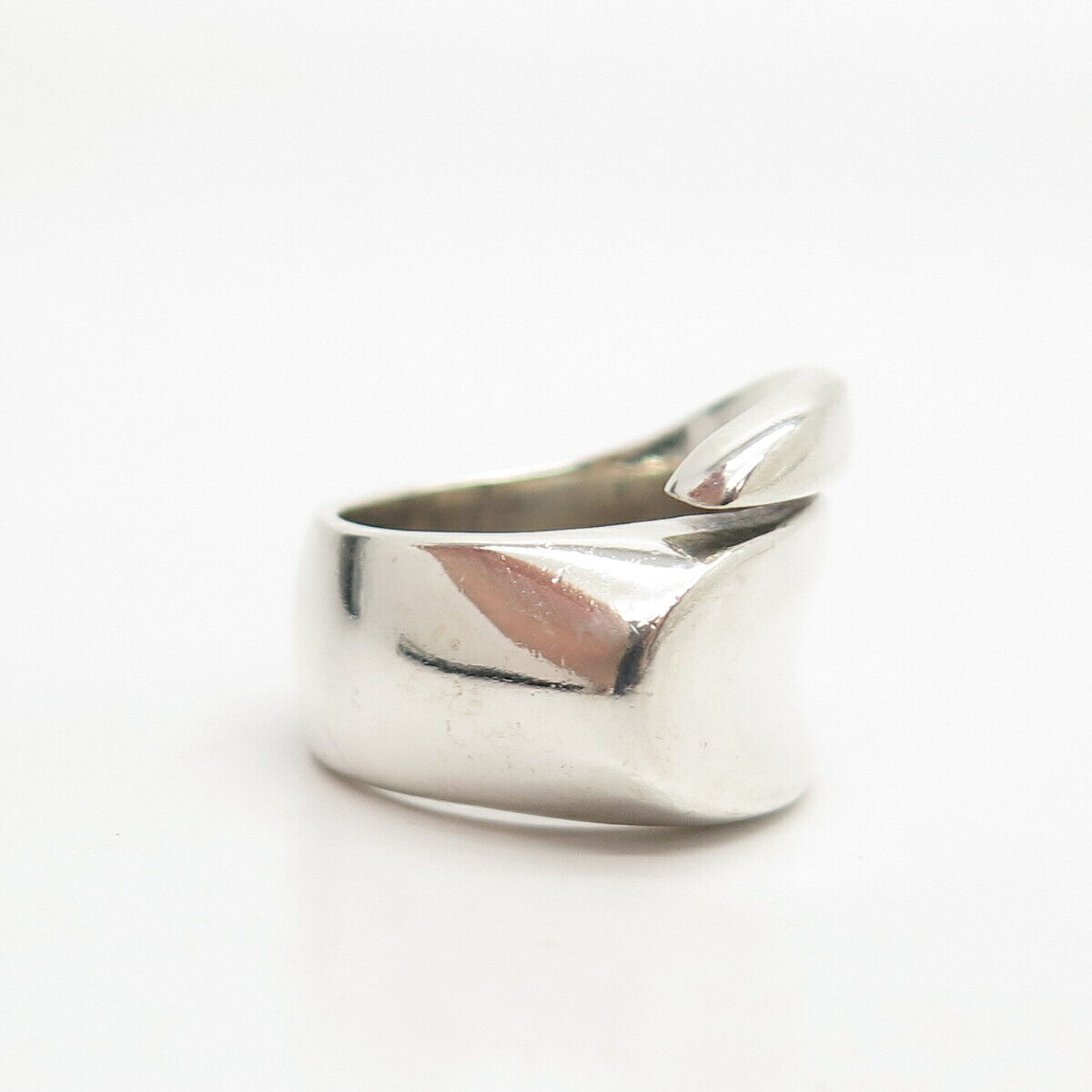 925 Sterling Silver Vintage Modernist Ring Size 5.5