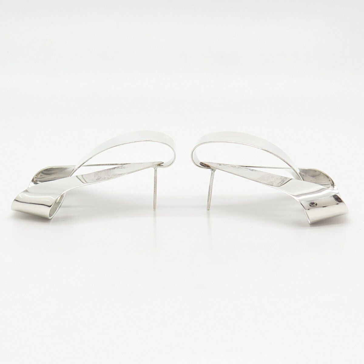 925 Sterling Silver Vintage Mexico Modernist Earrings